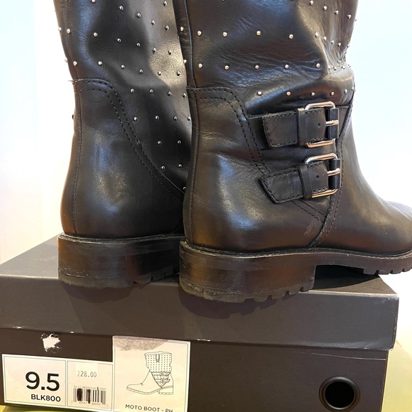 Banana Republic Leather Studded Moto Boots, Size 9,5 with original box. - Picture 7 of 7